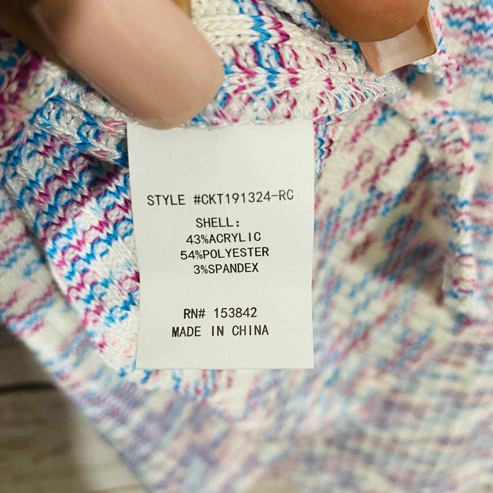 Code Mode Women's Multi Check V Neck Long Sleeve … - image 5